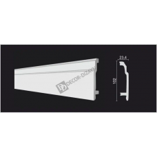 Плинтус широкий Decor Dizayn DD102 Полистирол 2000*102*23,4 мм